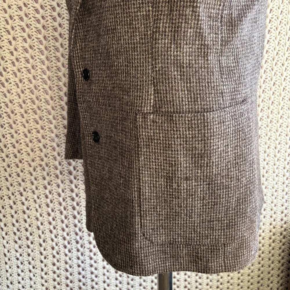 NWOT Vintage The J. Peterman Wool Havana Blazer Sport Coat 44R Brown Made in USA